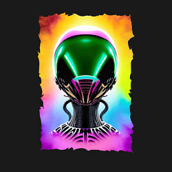 Свитшот хлопковый мужской Пришелец из далёкой галактики - портрет, цвет: черный — фото 2