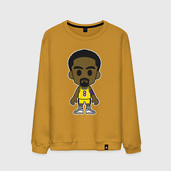 Свитшот хлопковый мужской Little Kobe, цвет: горчичный