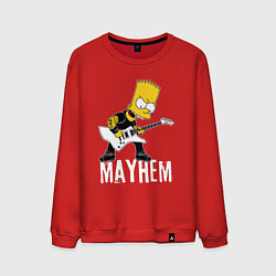 Мужской свитшот Mayhem Барт Симпсон рокер