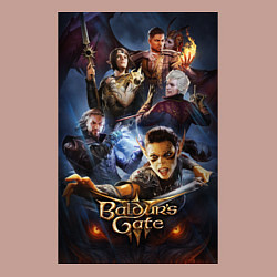 Свитшот хлопковый мужской Baldurs Gate 3 art, цвет: пыльно-розовый — фото 2