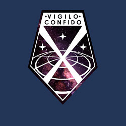 Свитшот хлопковый мужской Vigilo confido space, цвет: тёмно-синий — фото 2