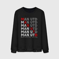 Свитшот хлопковый мужской ФК Манчестер Юнайтед, цвет: черный