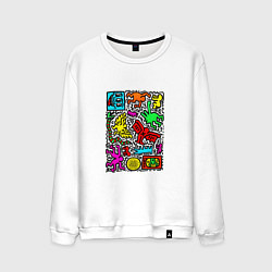 Свитшот хлопковый мужской Pop shop tokyo, цвет: белый