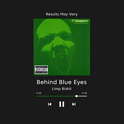 Свитшот хлопковый мужской Limp Bizkit Behind Blue Eyes плеер, цвет: черный — фото 2