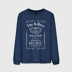 Свитшот хлопковый мужской The Killers в стиле Jack Daniels, цвет: тёмно-синий