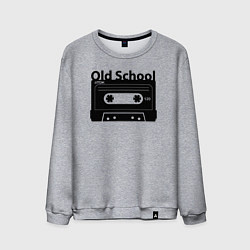 Свитшот хлопковый мужской Old school music, цвет: меланж