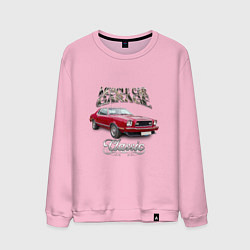 Свитшот хлопковый мужской Маслкар Ford Mustang, цвет: светло-розовый