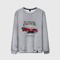 Свитшот хлопковый мужской Маслкар Ford Mustang, цвет: меланж