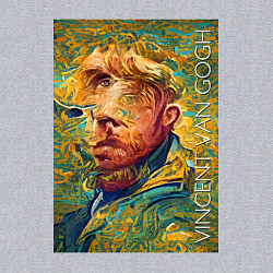 Свитшот хлопковый мужской Abstract Vincent van Gogh - surrealism self-portra, цвет: меланж — фото 2