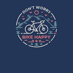 Свитшот хлопковый мужской Dont worry bike happy, цвет: тёмно-синий — фото 2