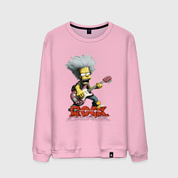 Свитшот хлопковый мужской Rock Simpsons style, цвет: светло-розовый