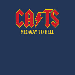 Свитшот хлопковый мужской Cats meoway to hell, цвет: тёмно-синий — фото 2