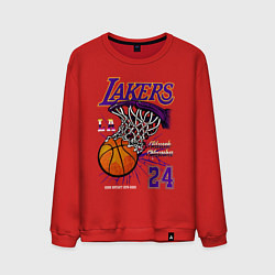 Свитшот хлопковый мужской LA Lakers Kobe, цвет: красный