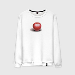 Свитшот хлопковый мужской Красное яблоко, цвет: белый