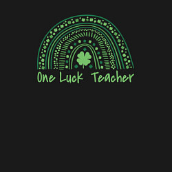 Свитшот хлопковый мужской One luck teacher, цвет: черный — фото 2