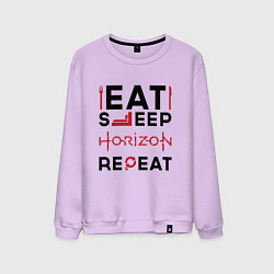 Мужской свитшот Надпись: eat sleep Horizon repeat