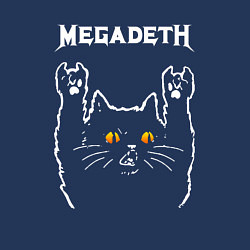 Свитшот хлопковый мужской Megadeth rock cat, цвет: тёмно-синий — фото 2