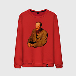 Свитшот хлопковый мужской Ф Достоевский, цвет: красный