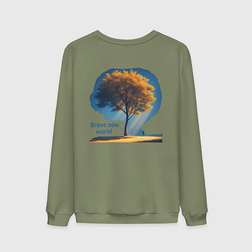 Мужской свитшот Дивный новый мир / Авокадо – фото 2