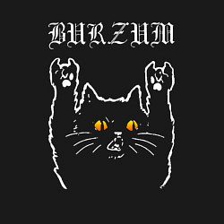Свитшот хлопковый мужской Burzum rock cat, цвет: черный — фото 2