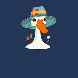 Свитшот хлопковый мужской Гусь в шляпе, цвет: тёмно-синий — фото 2