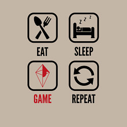 Свитшот хлопковый мужской Eat - sleep - No Mans Sky - repeat, цвет: миндальный — фото 2