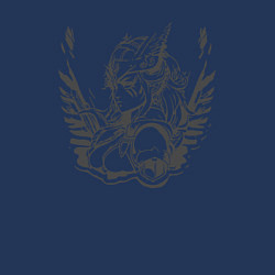 Свитшот хлопковый мужской Девушка валькирия, цвет: тёмно-синий — фото 2