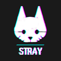 Свитшот хлопковый мужской Stray в стиле glitch и баги графики, цвет: черный — фото 2