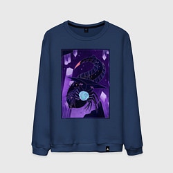 Свитшот хлопковый мужской Subnautica подводный монстр, цвет: тёмно-синий