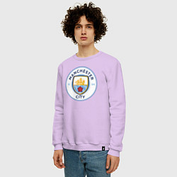 Свитшот хлопковый мужской Manchester City FC, цвет: лаванда — фото 2