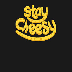 Свитшот хлопковый мужской Stay cheesy, цвет: черный — фото 2