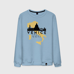 Свитшот хлопковый мужской Итальянская Венеция, цвет: мягкое небо