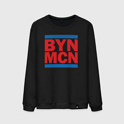 Свитшот хлопковый мужской Run Bayern Munchen, цвет: черный