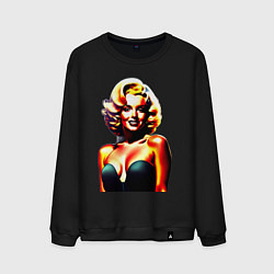 Мужской свитшот Голова Мерлин Монро