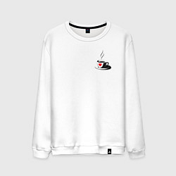 Свитшот хлопковый мужской Кофейная любовь, цвет: белый