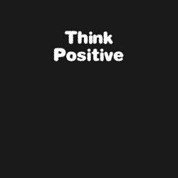 Свитшот хлопковый мужской Think positive, цвет: черный — фото 2