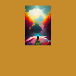 Свитшот хлопковый мужской Садовник в цветущем саду, цвет: горчичный — фото 2