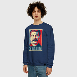 Свитшот хлопковый мужской Stalin USSR, цвет: тёмно-синий — фото 2