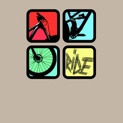 Свитшот хлопковый мужской Кататься, цвет: миндальный — фото 2