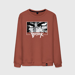Свитшот хлопковый мужской Ярость Гатса аниме, цвет: кирпичный