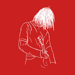 Свитшот хлопковый мужской Kurt Cobain grunge, цвет: красный — фото 2