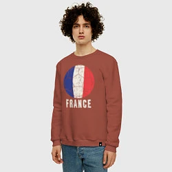 Свитшот хлопковый мужской Футбол Франции, цвет: кирпичный — фото 2