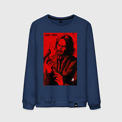 Свитшот хлопковый мужской John Wick Baba Yaga art, цвет: тёмно-синий