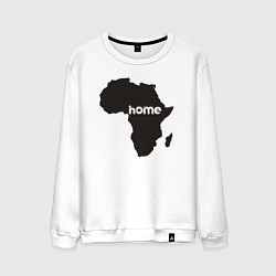 Свитшот хлопковый мужской Africa home, цвет: белый