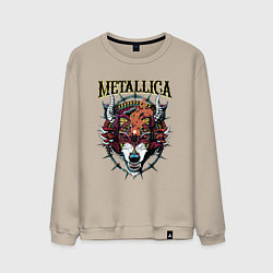 Мужской свитшот Metallica - wolfs muzzle - thrash metal