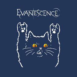 Свитшот хлопковый мужской Evanescence rock cat, цвет: тёмно-синий — фото 2