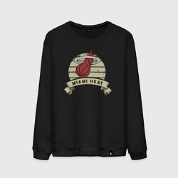 Свитшот хлопковый мужской Heat logo, цвет: черный