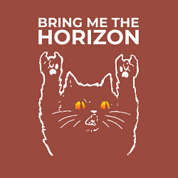 Свитшот хлопковый мужской Bring Me the Horizon rock cat, цвет: кирпичный — фото 2