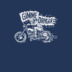 Свитшот хлопковый мужской Gimme danger - motorcycle - motto, цвет: тёмно-синий — фото 2