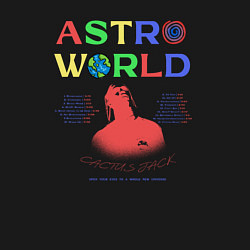 Свитшот хлопковый мужской Travis Scott astroworld, цвет: черный — фото 2